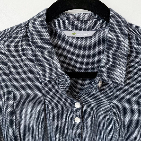 Horny Toad Organic Cotton Mixologist Tunic Top Blue Button Pullover Womens Small - Picture 9 of 12